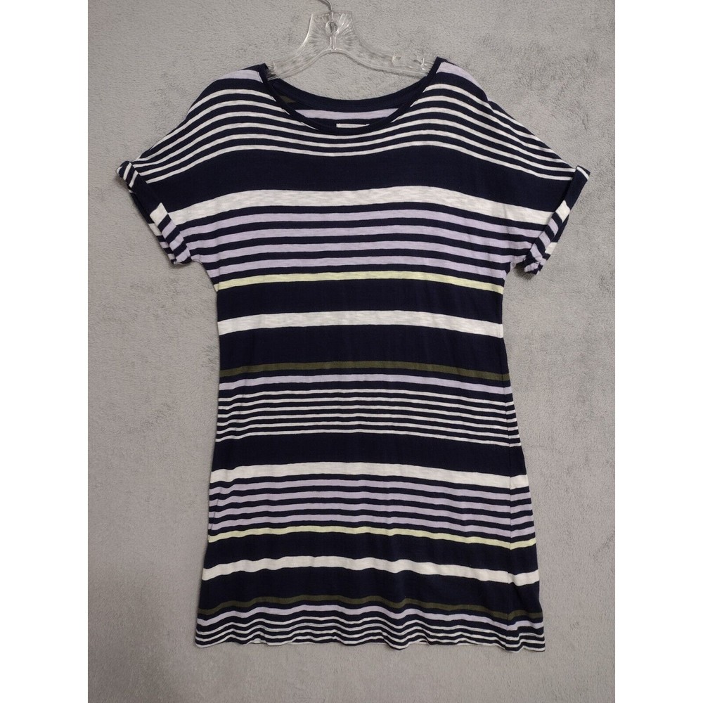 Lou and Grey Dress Women's S Small Striped Navy Green, etc. 100% Cotton, Stretch